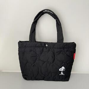 Rootote x Peanuts Snoopy Quilted Small Handbag in Black NWOT
